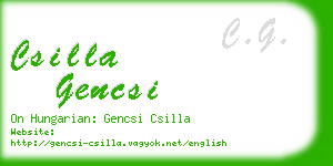 csilla gencsi business card